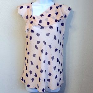 Cabi Sheer Floral Print Sleeveless Blouse